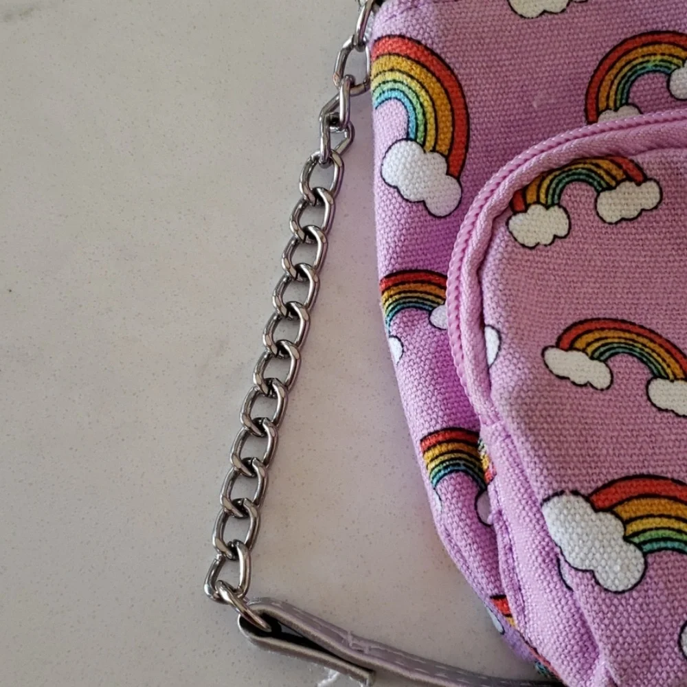 Pink Purse With rainbow Detail